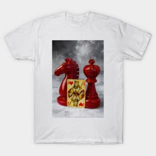 Red Knight And King With Playing Card T-Shirt